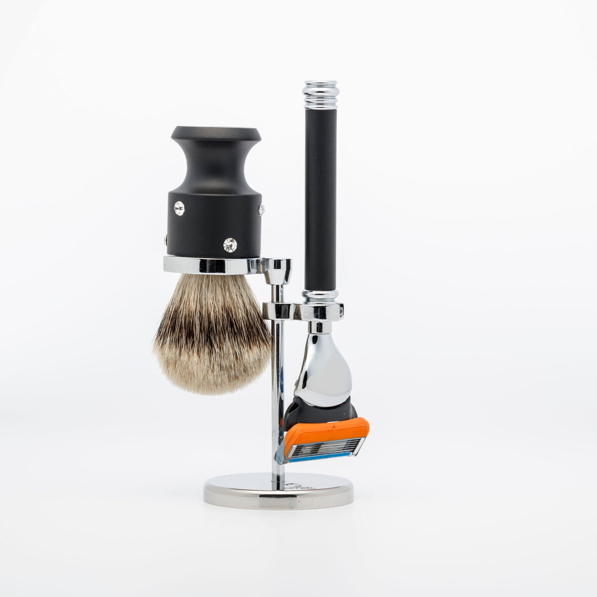 Kit Rasage 5 Pièces Haryali London - Bol, Blaireau Pur, Rasoir, Lames - Neuf