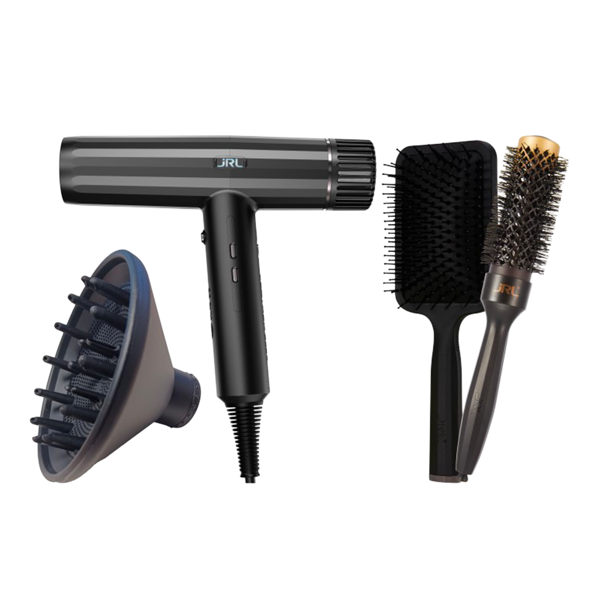Coffret sèche cheveux JRL 2020H FORTE PRO noir et brosses BR1