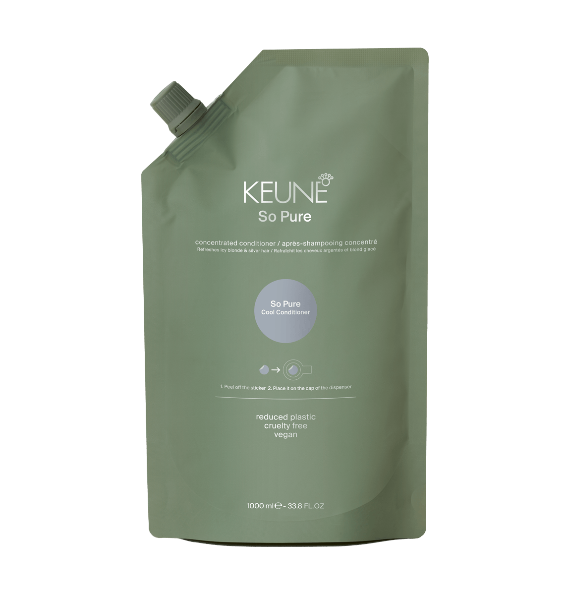 Keune SO PURE COOL CONDITIONER ECO-REFILL - 1000ML (1L)