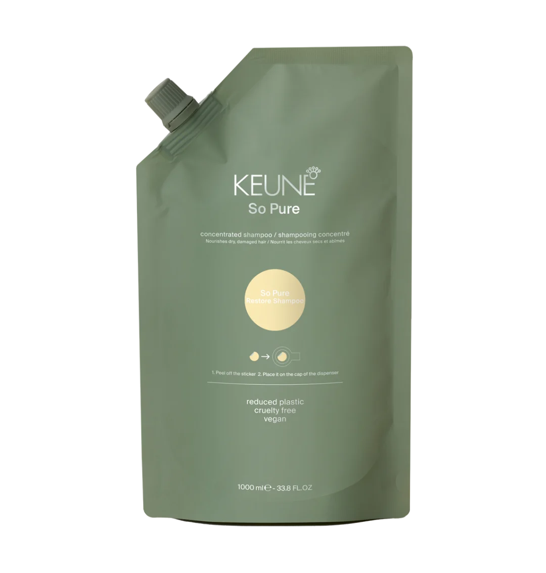 keune SO PURE RESTORE ECO-RECHARGE SHAMPOO - 1000ml (1L)