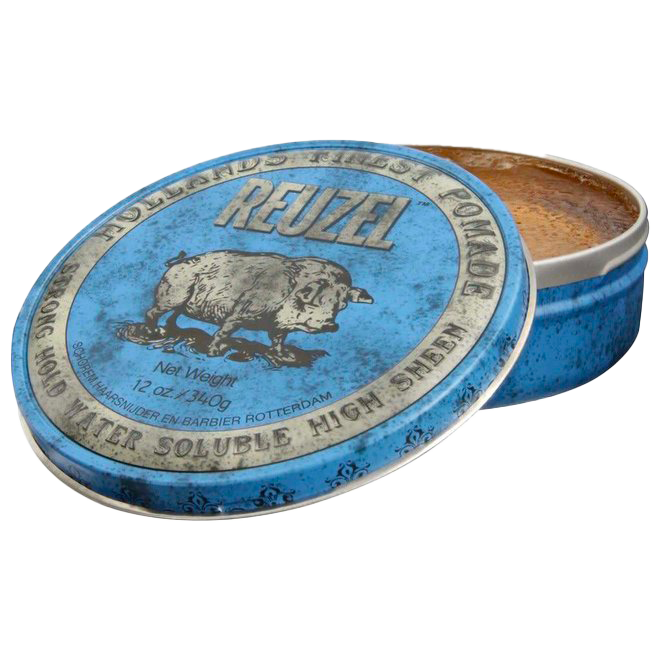 REUZEL 340G BLUE STRONG HOLD HIGH SHEEN POMADE