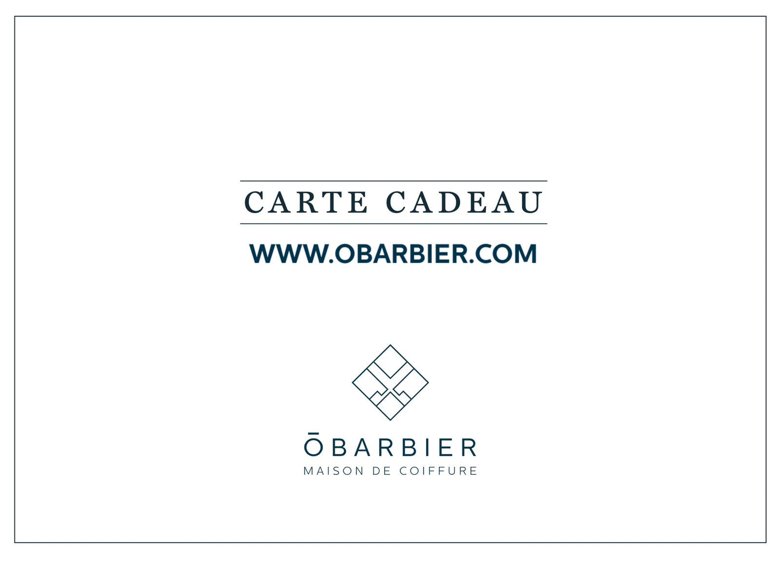 Carte cadeau www.obarbier.com